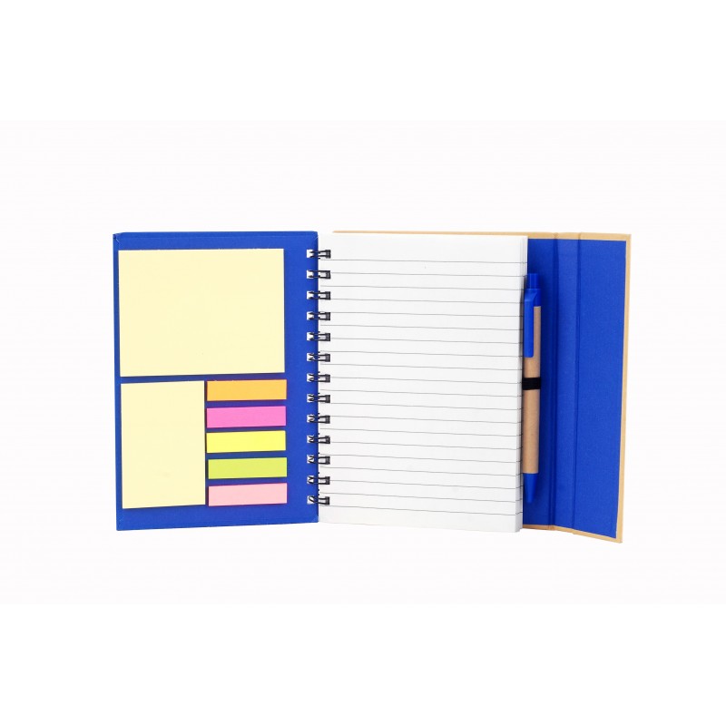Libreta personalizada con accesorios pos it, lapiz