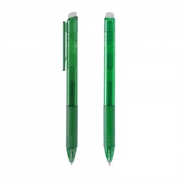 Bolígrafos borrables  con tinta azul y cuerpo translúcido en varios colores económicos